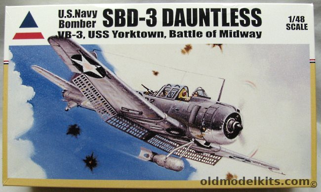 Accurate Miniatures 1/48 Douglas SBD-3 Dauntless - Battle of Midway VB3 USS Yorktown, 480311 plastic model kit